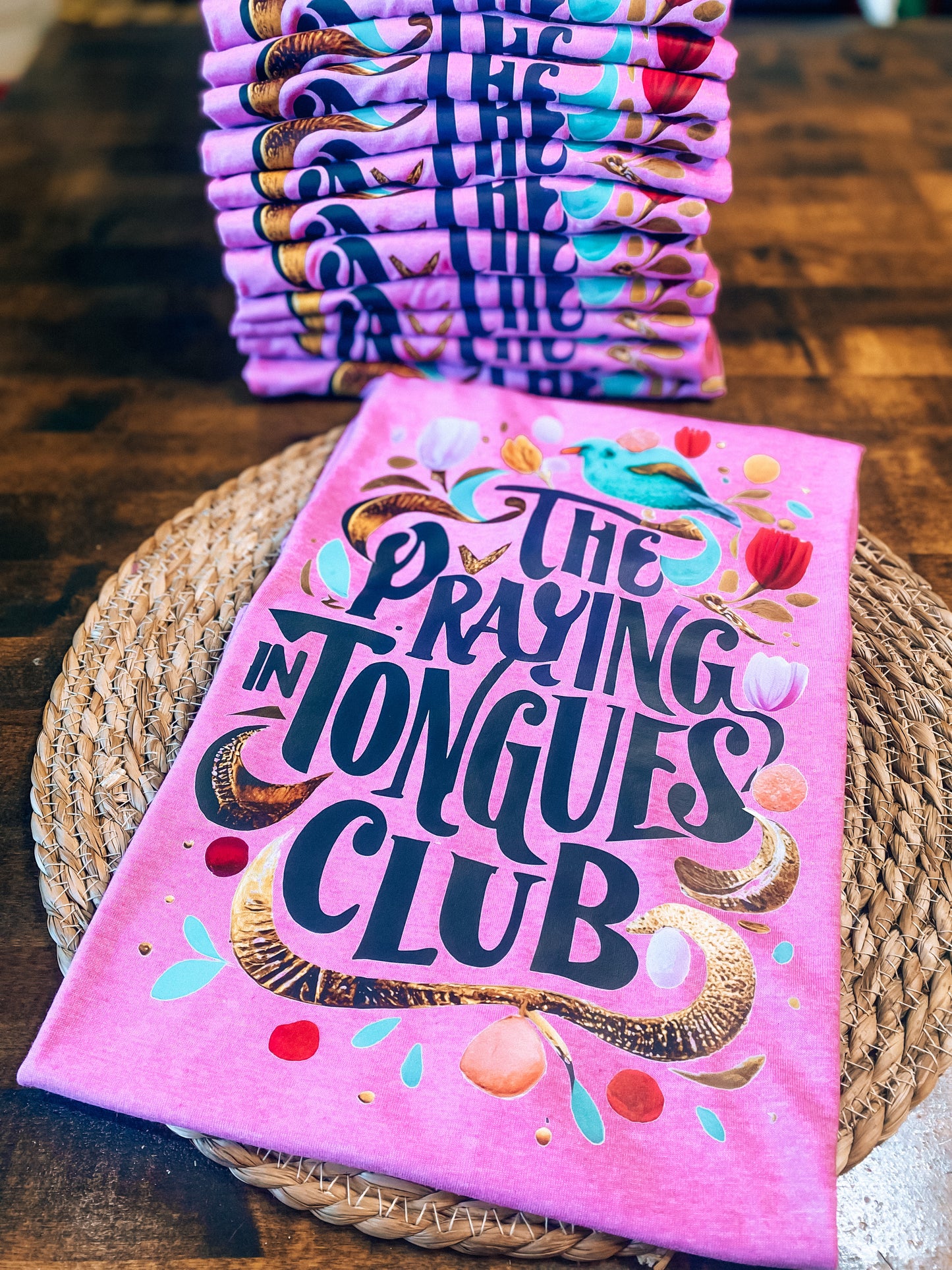 Praying in Tongues Club | Faith-Based Graphic Tee