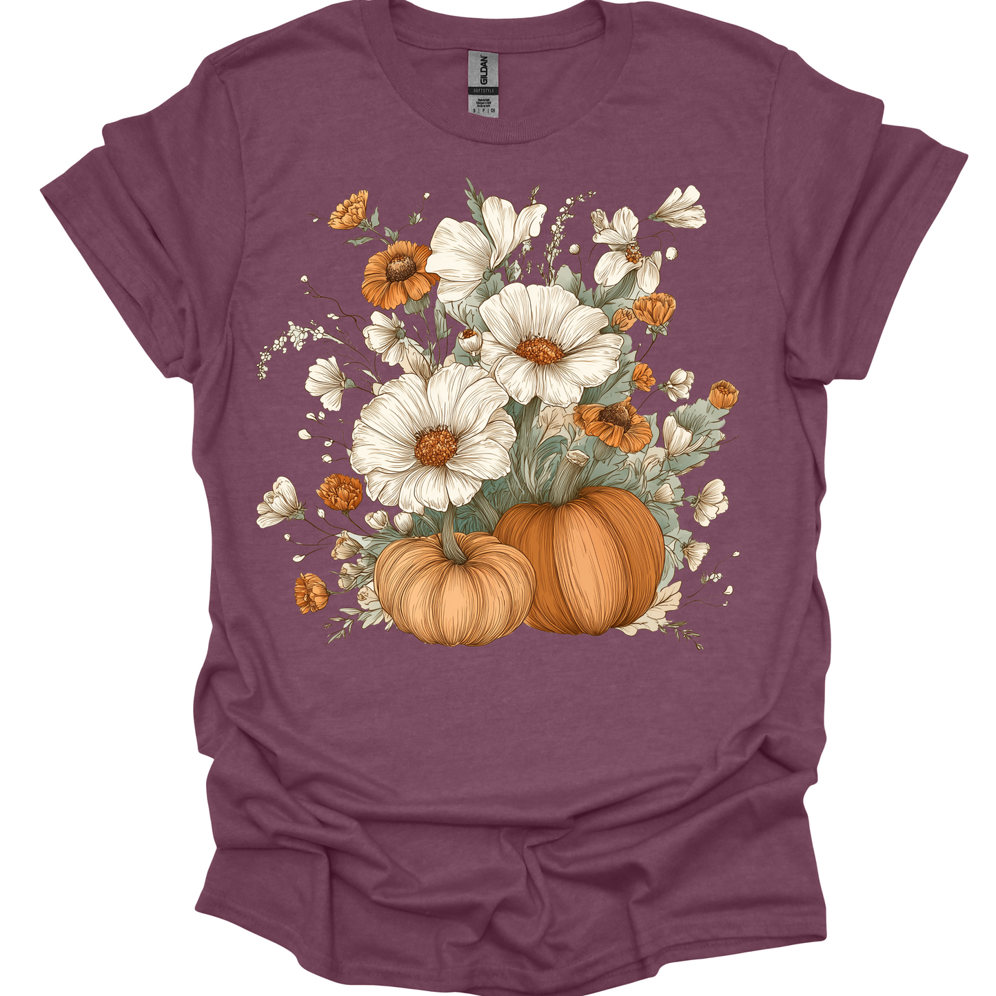 Florals & Pumpkins | Fall Graphic Tee