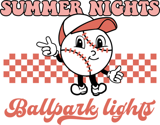 Baseball Summer Nights Ballpark Lights