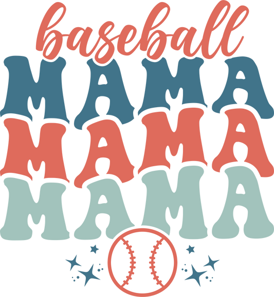 Stacked Baseball Mama