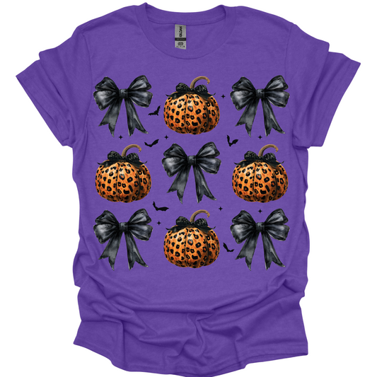 Leopard Pumpkins & Bows | Fall Graphic Tee