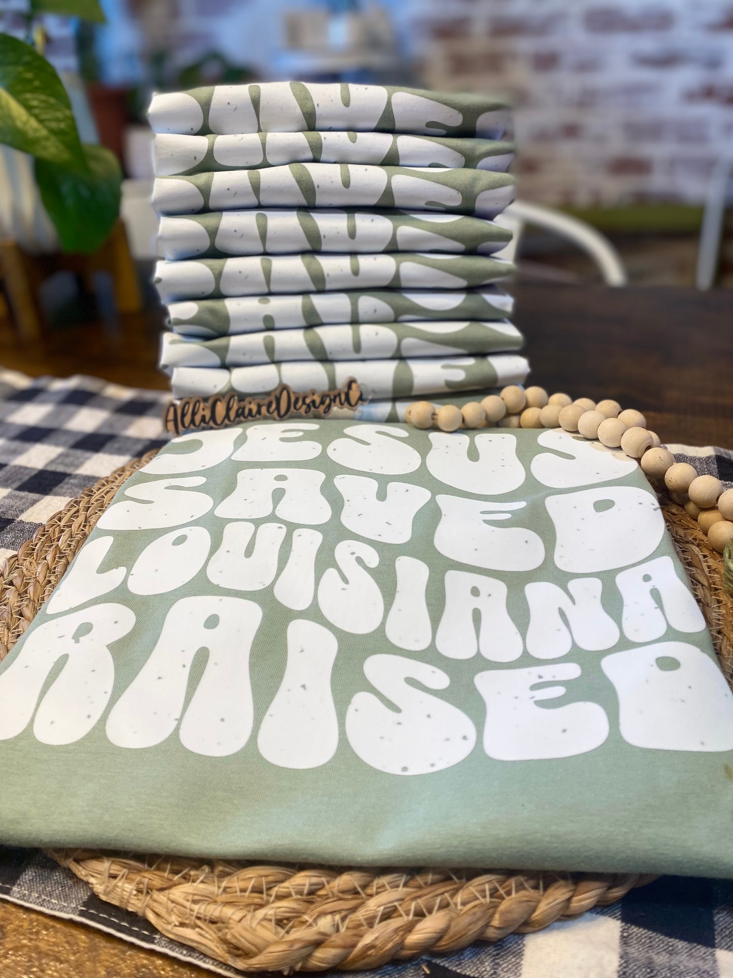 Jesus Saved Louisiana Raised | Faith-Based Graphic Tee
