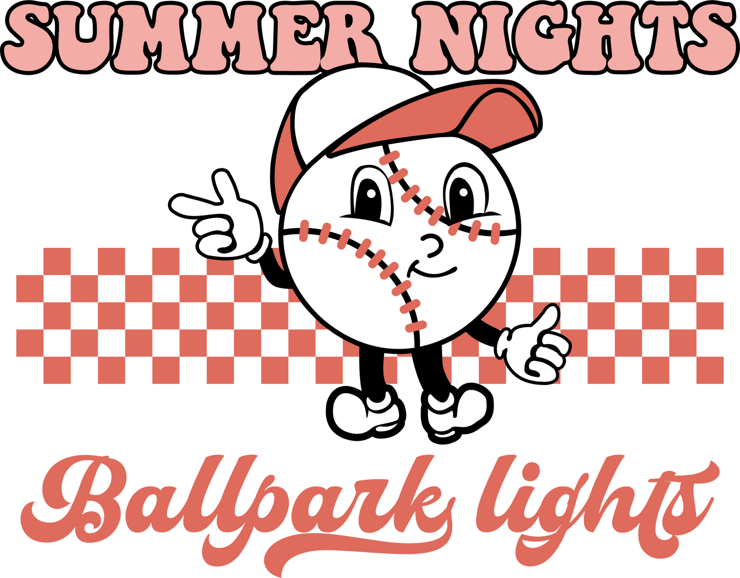 Baseball Summer Nights Ballpark Lights